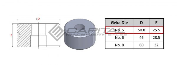 Geka Die Round No. 5 for Geka Iron Worker