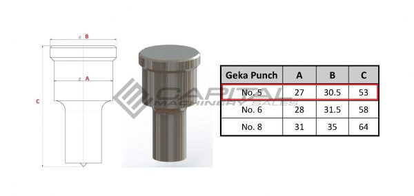 Geka Punch Round No. 5 for Geka Iron Worker