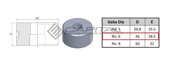 Geka Die Round No. 6 for Geka Iron Worker