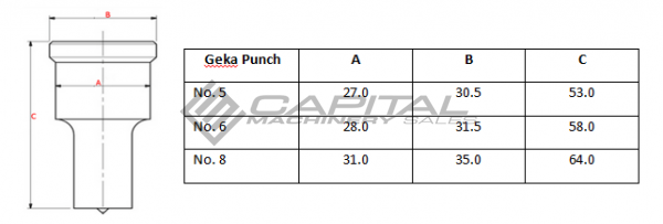 Geka Punch Round No. 8 for Geka Iron Worker