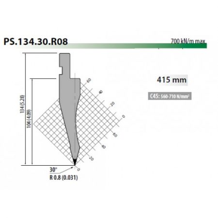 PS134-30-R08 Rolleri Top Tool 30 Degree