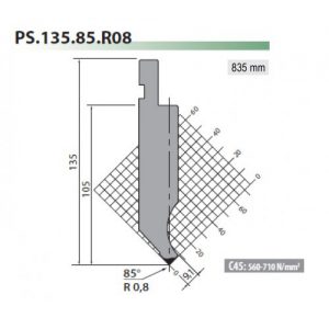 PS135-85-R08 Rolleri Gooseneck Top Tool
