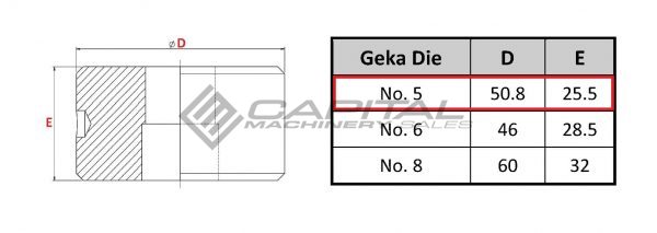 Geka Die Elongated No. 5 for Geka Iron Worker