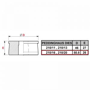 Peddinghaus 210/16, 210/20 Elongated Die