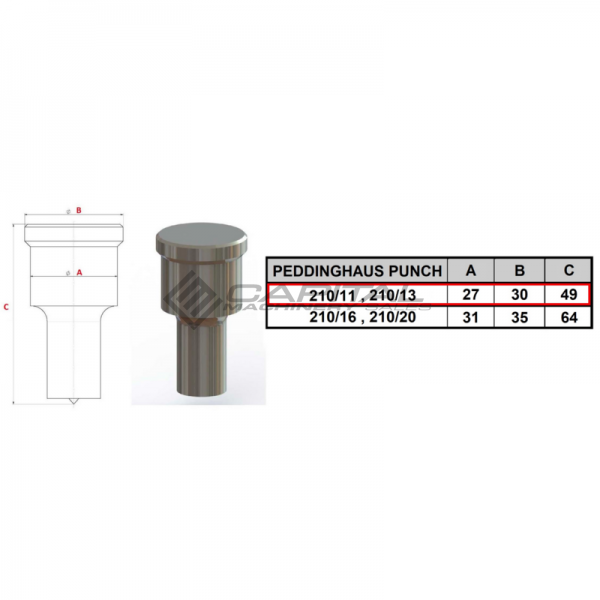 Peddinghaus 210/11, 210/13 Square Punch