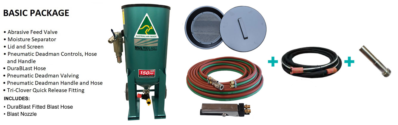 MultiBlast PRO320 - 140 Litre - Blasting Pot Machine Basic Package