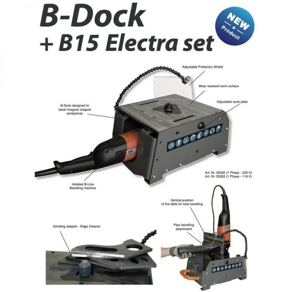 Blitzer NKO B-DOCK Station + B10 ELECTRA SET Heavy-Duty Handheld Beveler