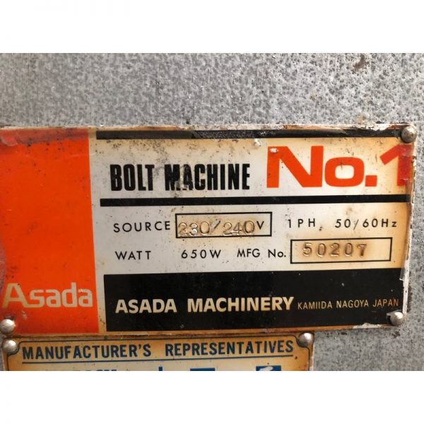 Used ASADA Bar and Bolt Threading Machine