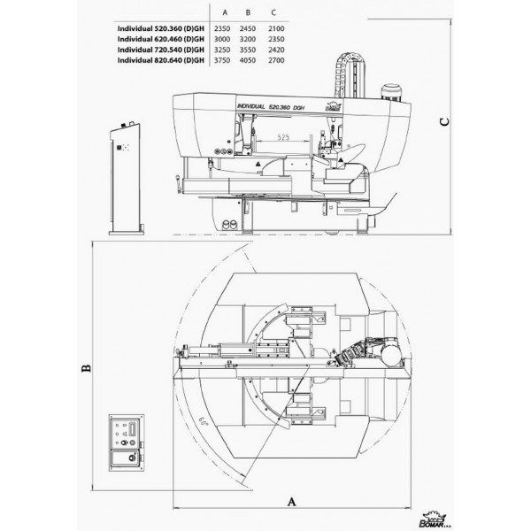 Bomar 620.460 DGH Semi-Automatic Bandsaw