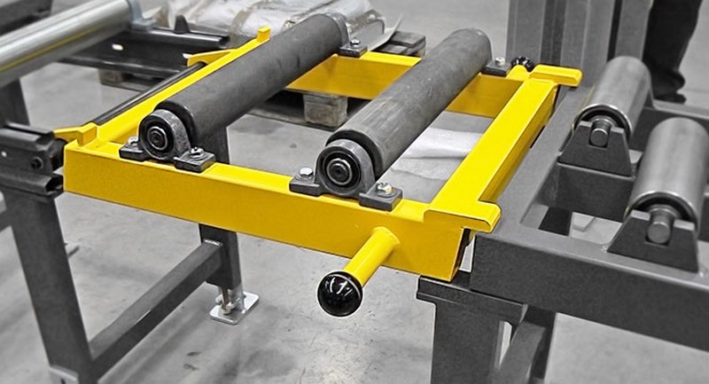 Bomar Type X Saw Roller Conveyor Material Handling System Roller Track Passage