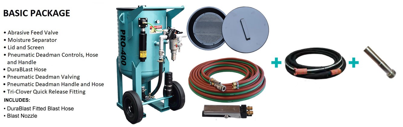 MultiBlast PRO400 - 174 Litre - Blasting Pot Equipment Basic Package