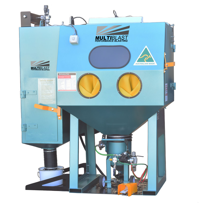 MultiBlast PRO1200RP Pressure Sandblasting Cabinet C/W Reverse Pulse Dust Collector