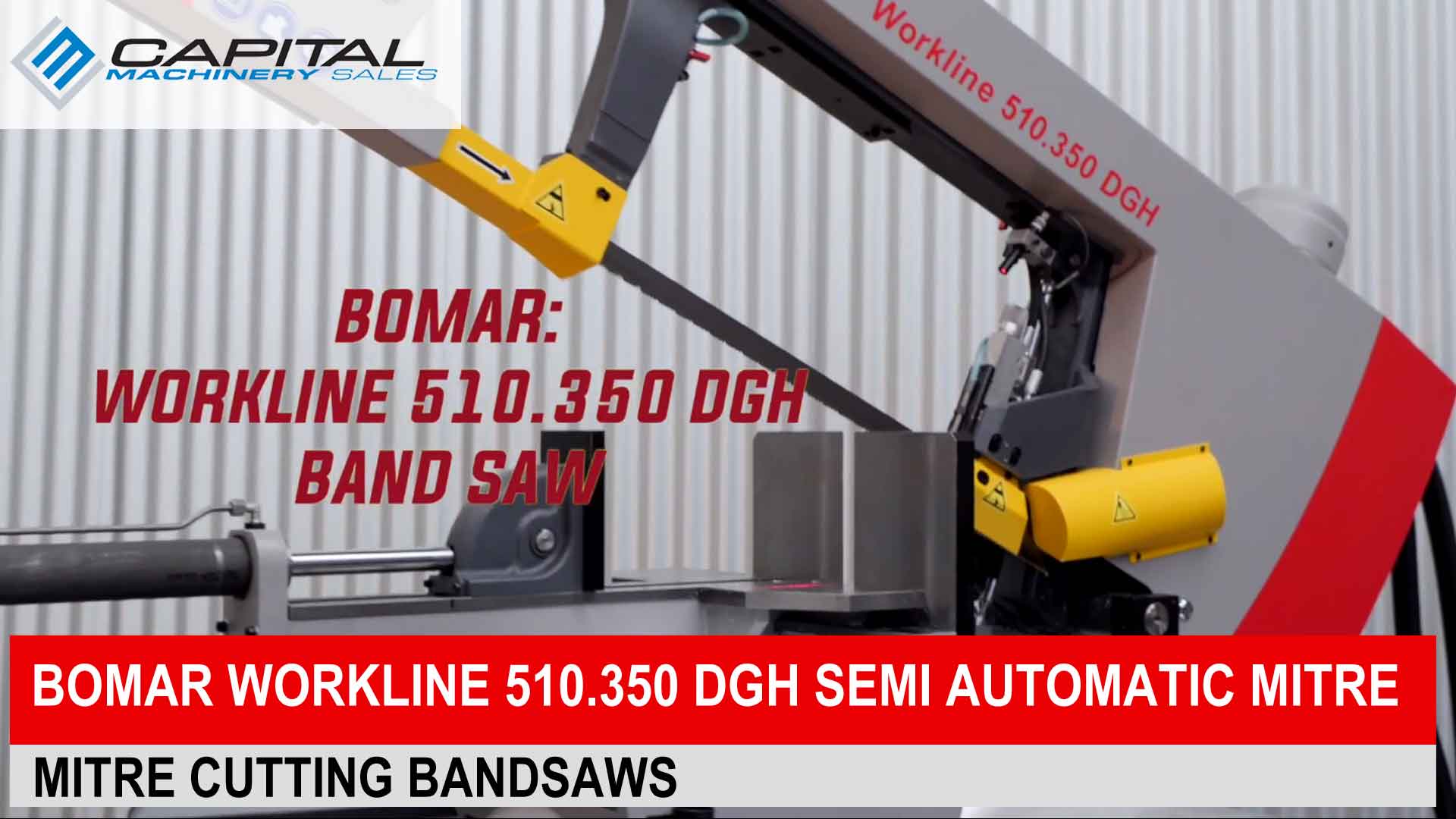 Bomar Workline 510 350 Dgh Semi Automatic Mitre Cutting Bandsaw