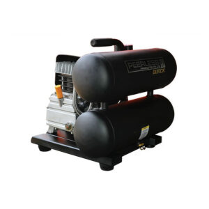 Peerless PB2500 Peerless Black Single Phase Air Compressor – Direct Drive Twin Tank – 1.5kW / 2.5HP 10 bar – 5CFM/154LPM – Tank Mount