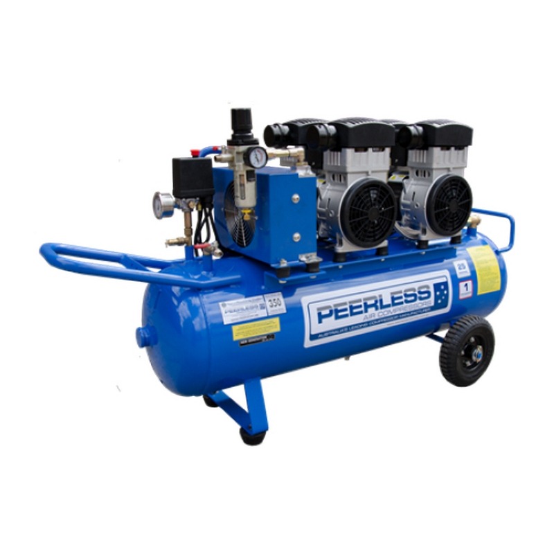 Peerless Oilless Twin Pump 25D Air Compressor – 12CFM / 350LPM-15A