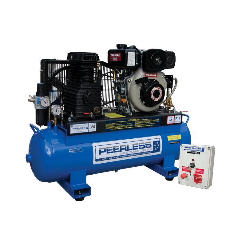 Peerless P17D Single Stage Diesel with Retro Kit Air Compressor  – 12CFM / 350LPM