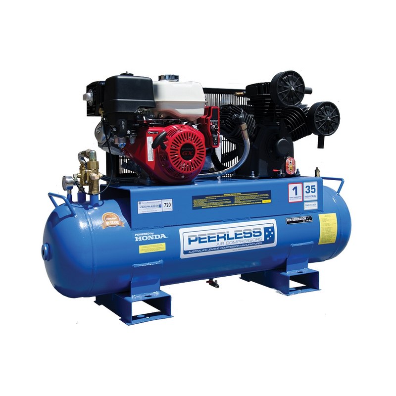 Peerless PHP35 High Pressure Petrol Air Compressor – 25CFM / 720LPM