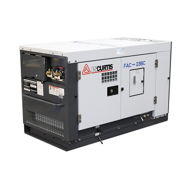 FS-Curtis FAC-23BC Diesel Rotary Screw Air Compressors Box Type – 7 bar – 9.3 bar 80CFM / 2266LPM Fitted with optional Integrated after cooler and water separator for dry air ideal for blasting