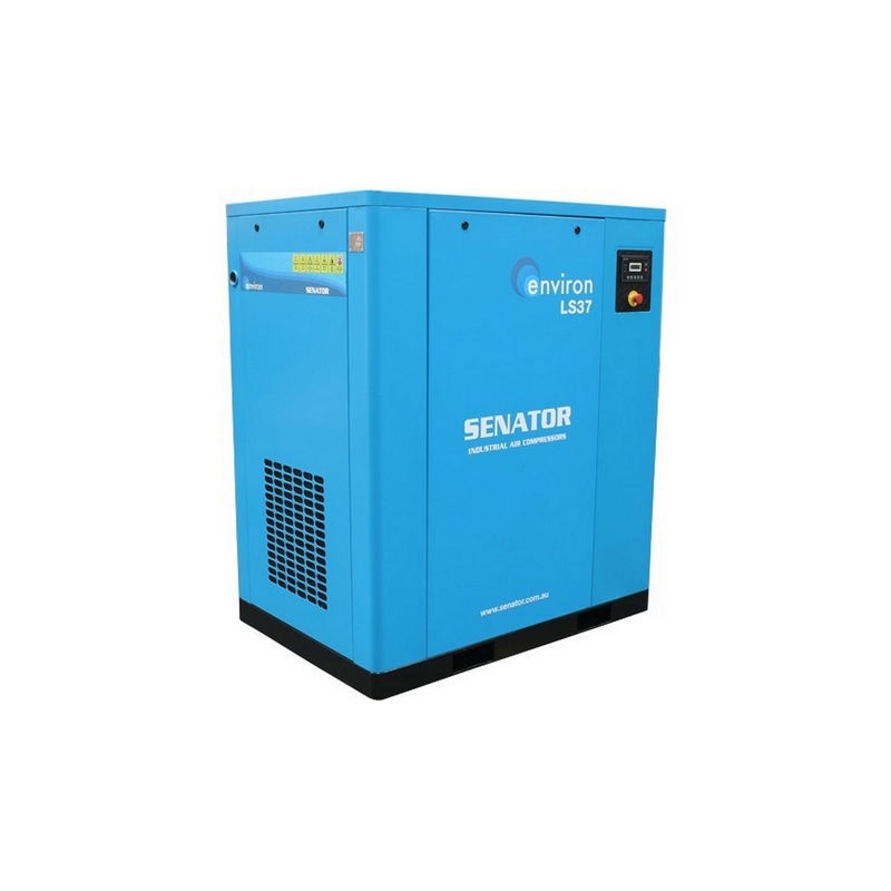 Senator LS37 Rotary Screw Air Compressor – 37 kW 8/10 bar 225CFM / 6372LPM – Base Mounted