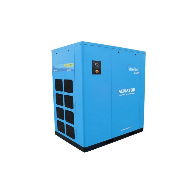 Senator LS55 Rotary Screw Air Compressor – 55 kW 8/10 bar 338CFM / 9572LPM – Base Mounted