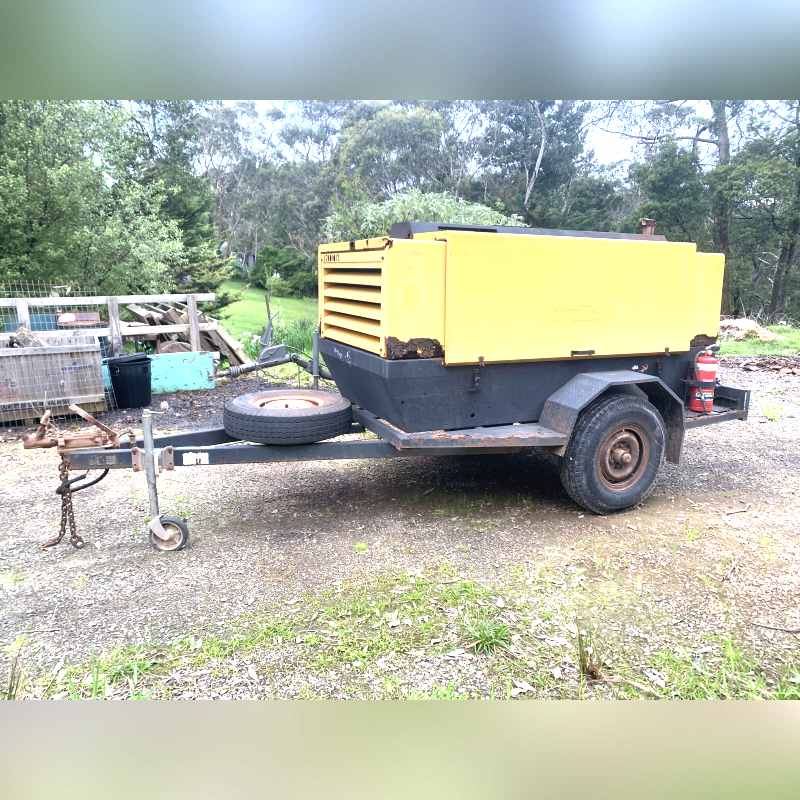 Used Atlas Copco XAS 186 Diesel Air Compressor With After Cooler 400 CFM – Starts Easy & Runs Well