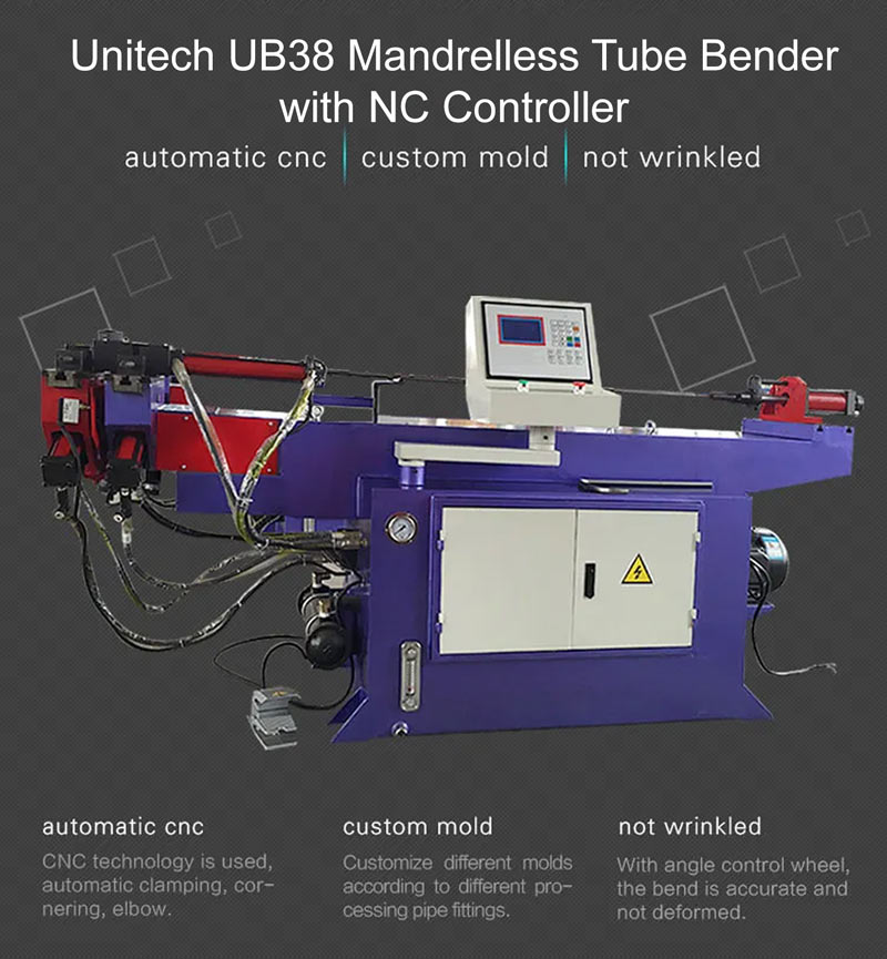 Unitech Ub38 Mandrelless Tube Bender With Nc Controller 10