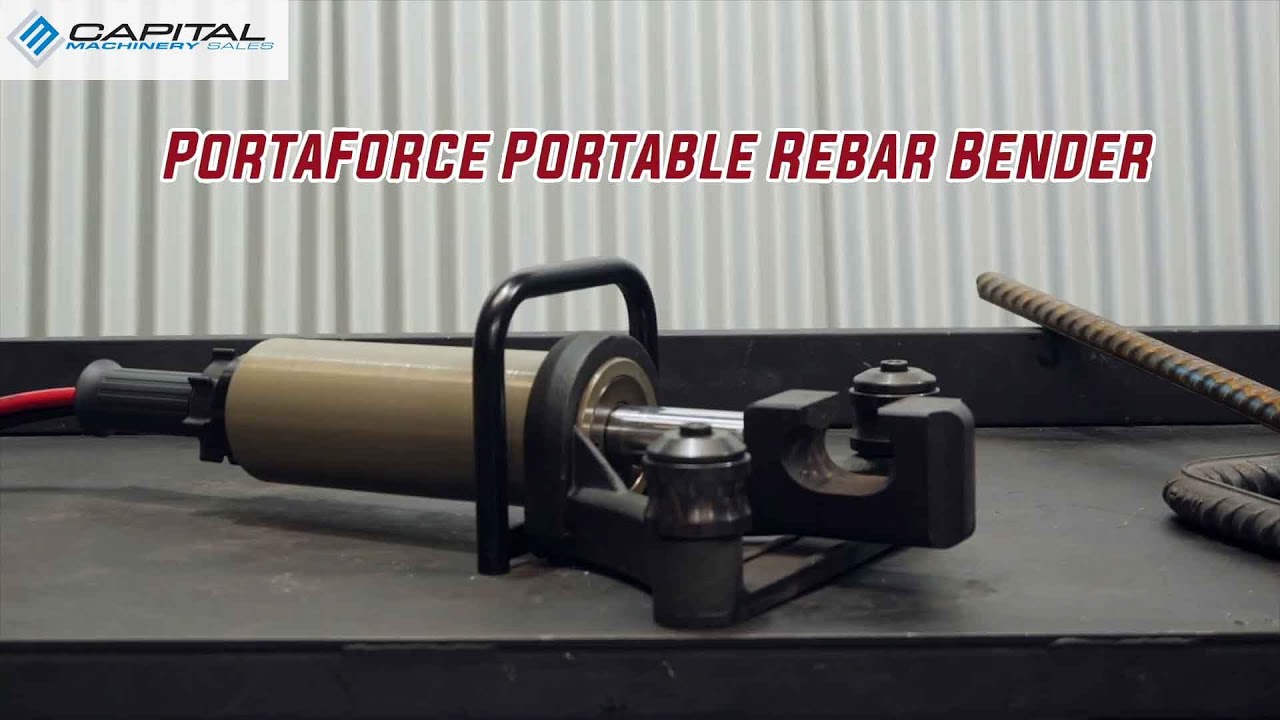 Owlfopydzek 5 Portaforce Pf40wb Portable Rebar Bender/bending Machine Including Hydraulic Pump & Hoses