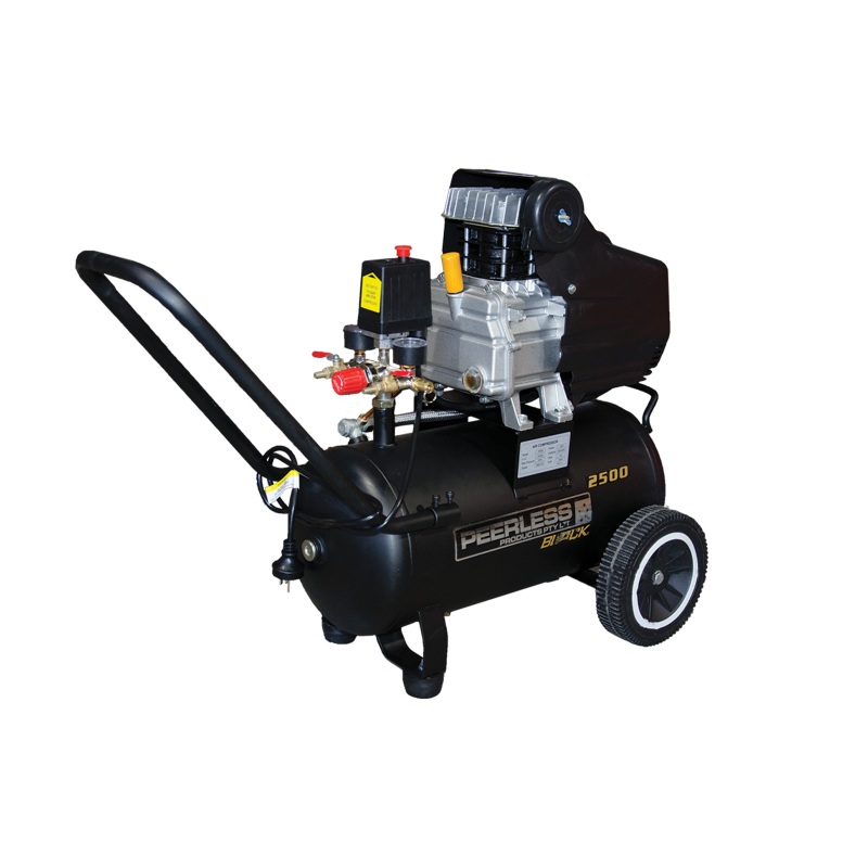 Peerless PB2500 Single Phase Air Compressor Direct Drive 2.5HP Twin Tank 10 Bar – 5 CFM / 154 LPM