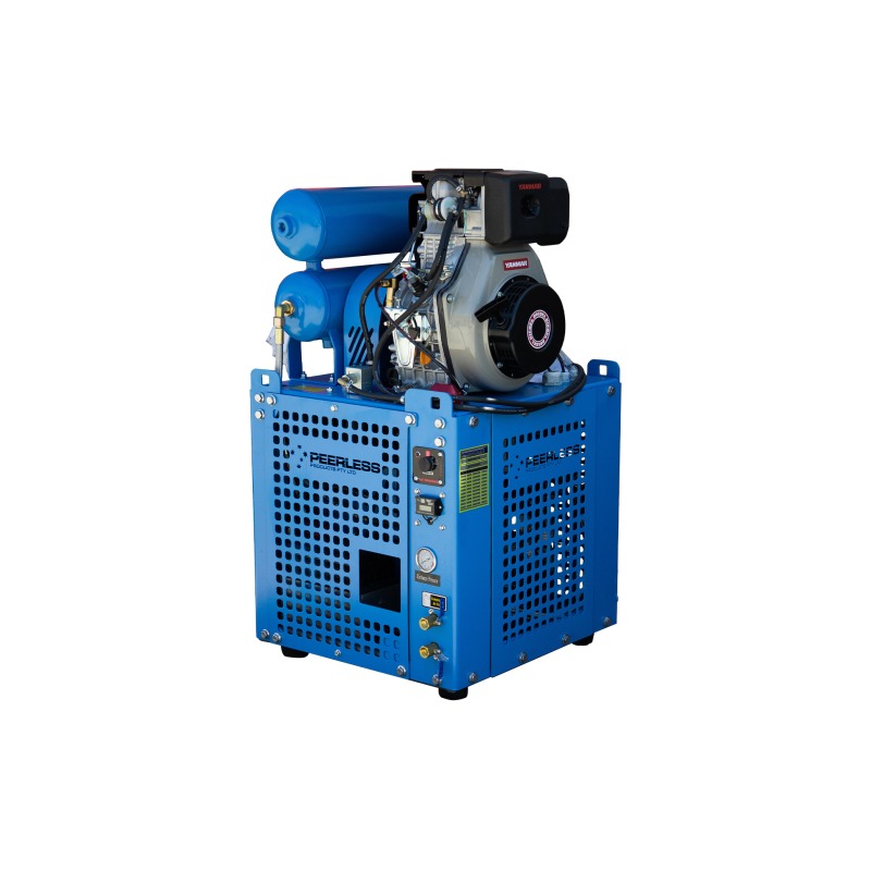 Peerless TITAN 10 Engine Diesel Rotary Screw Air Compressor Belt Drive 10-13HP Under & Over Design 8 Bar – 36.76 CFM / 1040 LPM