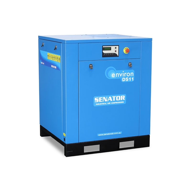 Senator DS11 Rotary Screw Air Compressor – 11 kW 8/10/13 bar – 58CFM / 1642LPM – Base Mounted