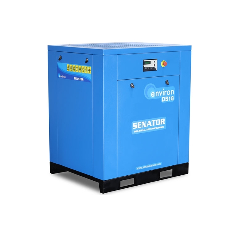 Senator DS18 Rotary Screw Air Compressor – 18.5 kW 8/10/13 bar – 104 CFM / 2945 LPM – Base Mounted