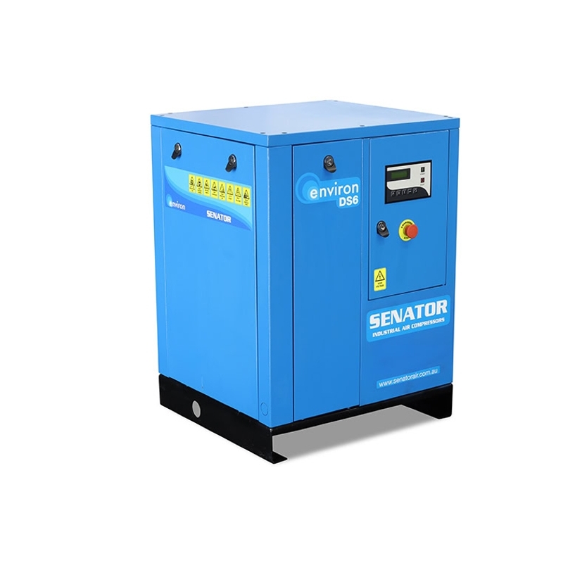 Senator DS6 Rotary Screw Air Compressor – 5.5 kW 8/10/13 bar – 26CFM / 736LPM – Base Mounted