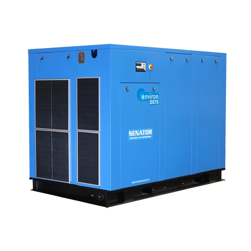 Senator DS75 Rotary Screw Air Compressor – 75 kW 8/10/13 bar – 362-459 CFM / 10251-12997 LPM – Base Mounted