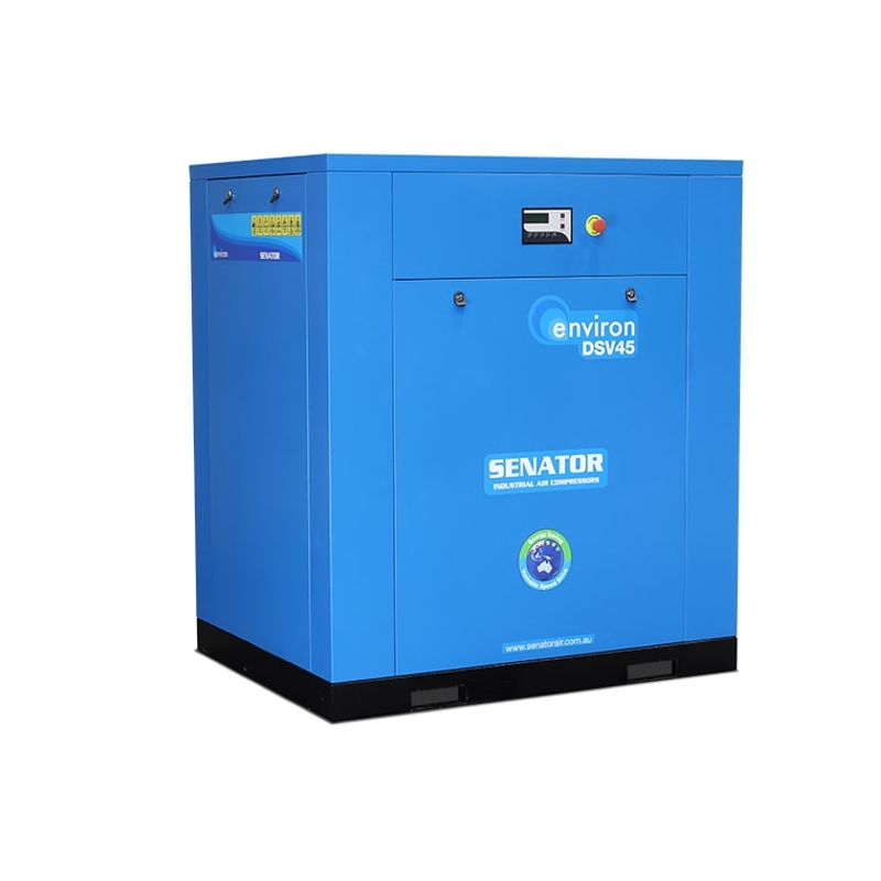 Senator DSV45 Rotary Screw Variable Speed Air Compressor – 45 kW 8/10/13 bar – 107-268 CFM / 3030-7589 LPM – Base Mounted