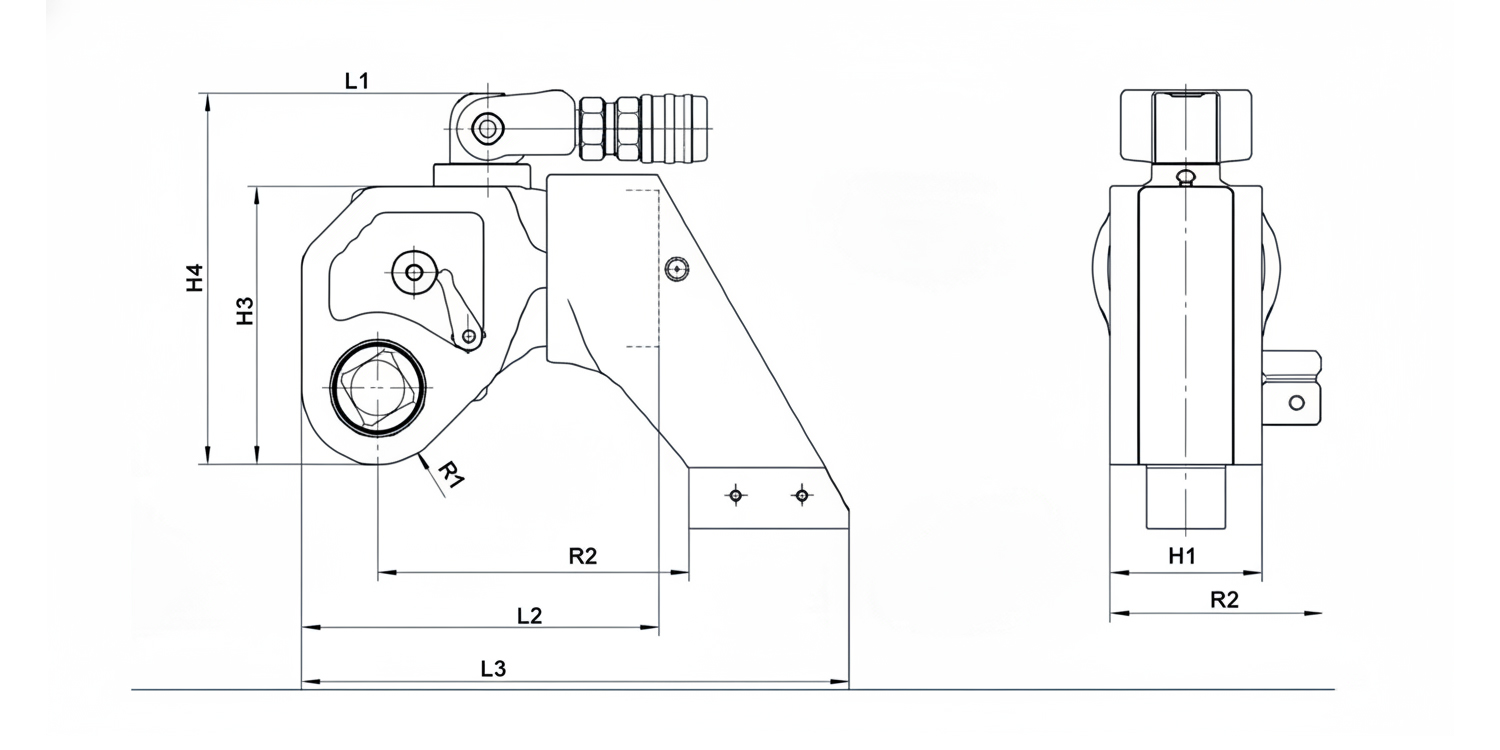 Portaforce Pftw Hydraulic Square Drive Torque Wrench Diagram Portaforce Pftw Hydraulic Square Drive Torque Wrench Diagram