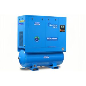 Senator CM15 Rotary Screw Air Compressor – 15.0kW/20HP 450L 8/10 bar – 45-87CFM/1274-2464LPM – Tank Mount