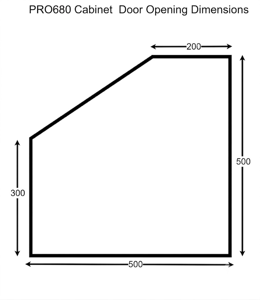 Pro680 Cabinet Door Opening Dimension 1 Pro680 Cabinet Door Opening Dimension 1