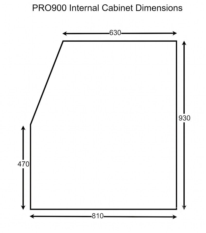 Pro900 Internal Cabinet Dimension